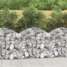 vidaXL íves horganyzott vas gabion kosár 100x30x80/100 cm bútor