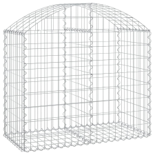 vidaXL íves horganyzott vas gabion kosár 100x50x80/100 cm (153434) kerti tárolás