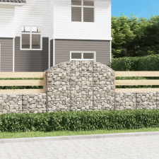 vidaXL íves horganyzott vas gabion kosár 150x30x120/140 cm bútor