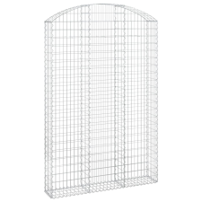 vidaXL íves horganyzott vas gabion kosár 150x30x220/240 cm (153451) kerti tárolás