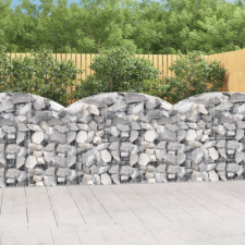 vidaXL íves horganyzott vas gabion kosár 150x50x100/120 cm kerti tárolás