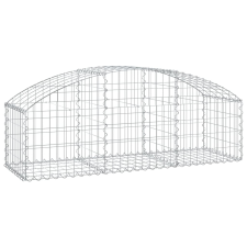 vidaXL íves horganyzott vas gabion kosár 150x50x40/60 cm (153452) kerti tárolás