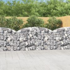 vidaXL íves horganyzott vas gabion kosár 200x30x100/120 cm kerti tárolás