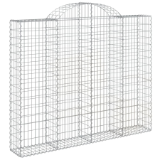 vidaXL íves horganyzott vas gabion kosár 200x30x160/180 cm (153488) kerti tárolás