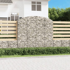 vidaXL íves horganyzott vas gabion kosár 200x30x180/200 cm kerti tárolás