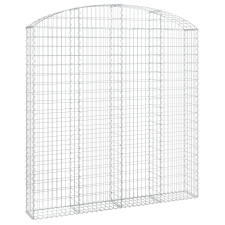 vidaXL íves horganyzott vas gabion kosár 200x30x200/220 cm (153470) kerti tárolás