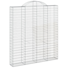 vidaXL íves horganyzott vas gabion kosár 200x30x220/240 cm (153491) kerti tárolás