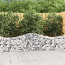 vidaXL íves horganyzott vas gabion kosár 200x30x60/80 cm kerti tárolás
