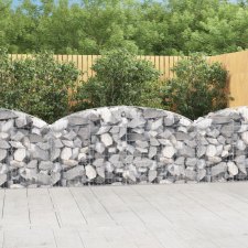 vidaXL íves horganyzott vas gabion kosár 200x30x80/100 cm kerti tárolás