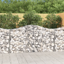 vidaXL íves horganyzott vas gabion kosár 200x50x100/120 cm kerti tárolás