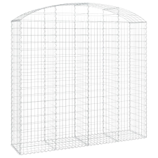 vidaXL íves horganyzott vas gabion kosár 200x50x180/200 cm (153479) kerti tárolás