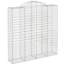 vidaXL íves horganyzott vas gabion kosár 200x50x200/220 cm (153500) kerti tárolás