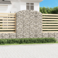 vidaXL íves horganyzott vas gabion kosár 200x50x220/240 cm kerti tárolás