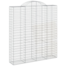 vidaXL íves horganyzott vas gabion kosár 200x50x220/240 cm (153501) kerti tárolás