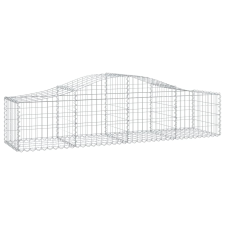 vidaXL íves horganyzott vas gabion kosár 200x50x40/60 cm (153392) kerti tárolás