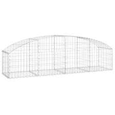 vidaXL íves horganyzott vas gabion kosár 200x50x40/60 cm (153472) kerti tárolás