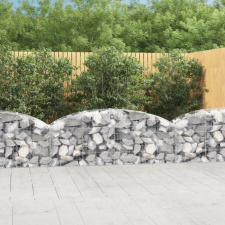 vidaXL íves horganyzott vas gabion kosár 200x50x60/80 cm kerti tárolás
