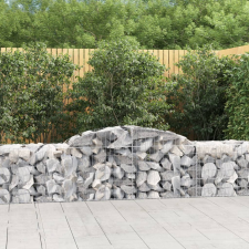 vidaXL íves horganyzott vas gabion kosár 300 x 50 x 60/80 cm kerti dekoráció