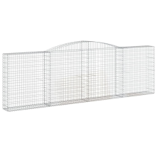 vidaXL íves horganyzott vas gabion kosár 400x30x120/140 cm (153526) kerti tárolás