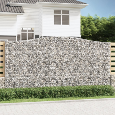 vidaXL íves horganyzott vas gabion kosár 400x30x200/220 cm kerti tárolás