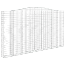 vidaXL íves horganyzott vas gabion kosár 400x30x220/240 cm (153411) kerti tárolás