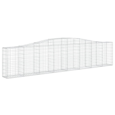 vidaXL íves horganyzott vas gabion kosár 400x30x80/100 cm (153404) kerti tárolás