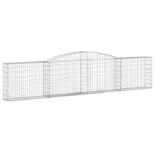vidaXL íves horganyzott vas gabion kosár 400x30x80/100 cm (153524) kerti tárolás