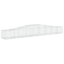 vidaXL íves horganyzott vas gabion kosár 400x50x40/60 cm (153412) kerti tárolás