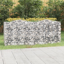 vidaXL íves horganyzott vas gabion magaságyás 200x50x100 cm kerti dekoráció