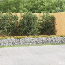 vidaXL Íves horganyzott vas gabion magaságyás 800x50x50 cm kerti tárolás