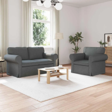 vidaXL Kanapé 2 pcs Sötétszürke bútor