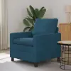 vidaXL Kanapé Kék 76 x 81 x 87,5 cm Bársony