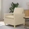 vidaXL Kanapé Krémszínű 76 x 81 x 87,5 cm Szövet