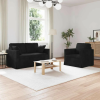 vidaXL Kanapé Szett 2 pcs Fekete 138 x 78 x 80 cm Bársony