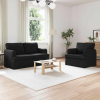 vidaXL Kanapé Szett 2 pcs Fekete 144 x 80 x 85 cm szövet