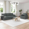 vidaXL Kanapé Szett 2 pcs Sötétszürke 201 x 80 x 85 cm szövet