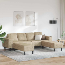 vidaXL Kanapé Szett 3 pcs Világosszürke Műbőr velúr bútor