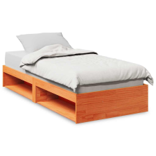 vidaXL kanapéágy ágy matrac viaszbarna 75x190 cm tömör fa fenyőfa (859252) ágy és ágykellék