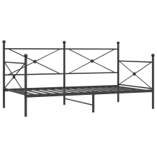 vidaXL kanapéágy matrac nélkül fekete 100x200 cm acél (4104670) ágy és ágykellék