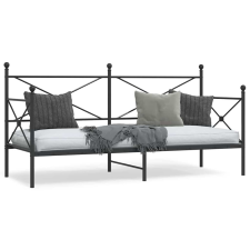 vidaXL kanapéágy matrac nélkül fekete 90x190 cm acél bútor