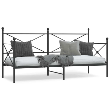 vidaXL kanapéágy matrac nélkül fekete 90x200 cm acél bútor