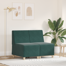 vidaXL Kanapék Székek 2 pcs Sötétzöld 55 x 74 x 82 cm Bársony bútor