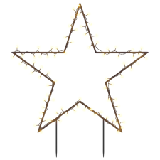 vidaXL karácsonyi csillag fénydekoráció cövekekkel 80 LED 60 cm (357716) karácsonyfa izzósor