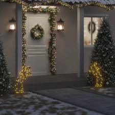 vidaXL karácsonyi hullócsillag fénydekoráció cövekkel 80 LED 62 cm karácsonyfa izzósor