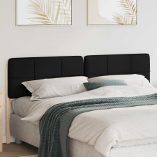 vidaXL Kárpitozott fejtámla Barna és fekete 200 cm Tömör fenyőfa ágy és ágykellék