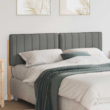 vidaXL Kárpitozott fejtámla fejtámlával Barna és Világosszürke 150 cm ágy és ágykellék