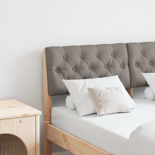 vidaXL Kárpitozott fejtámla Tópszínű 120 cm Tömör fenyőfa ágy és ágykellék