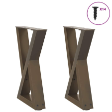 vidaXL Kávéasztal lábak 2 db Natúr acél 38x(42-43,3) cm Acél bútor