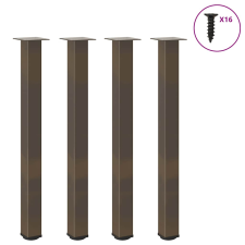 vidaXL Kávéasztal lábak 4 db Natúr acél 100-102 cm Acél bútor