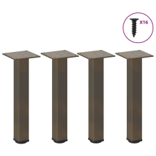 vidaXL Kávéasztal lábak 4 db Natural Steel 30-32 cm Acél bútor